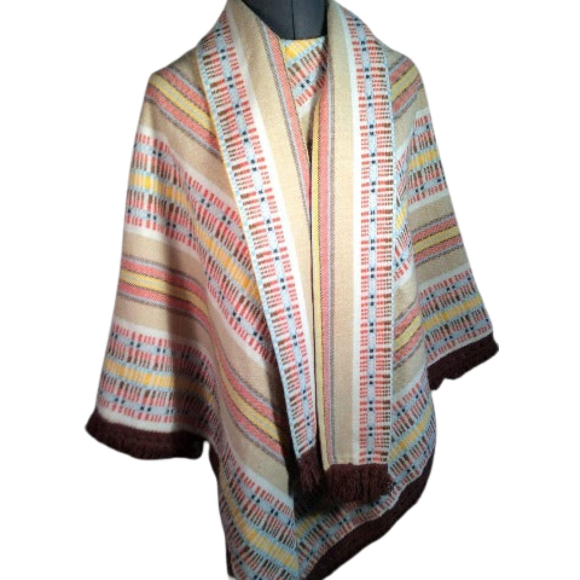 Vintage 1980s Poncho Medium / Multi / Vintage 1980s