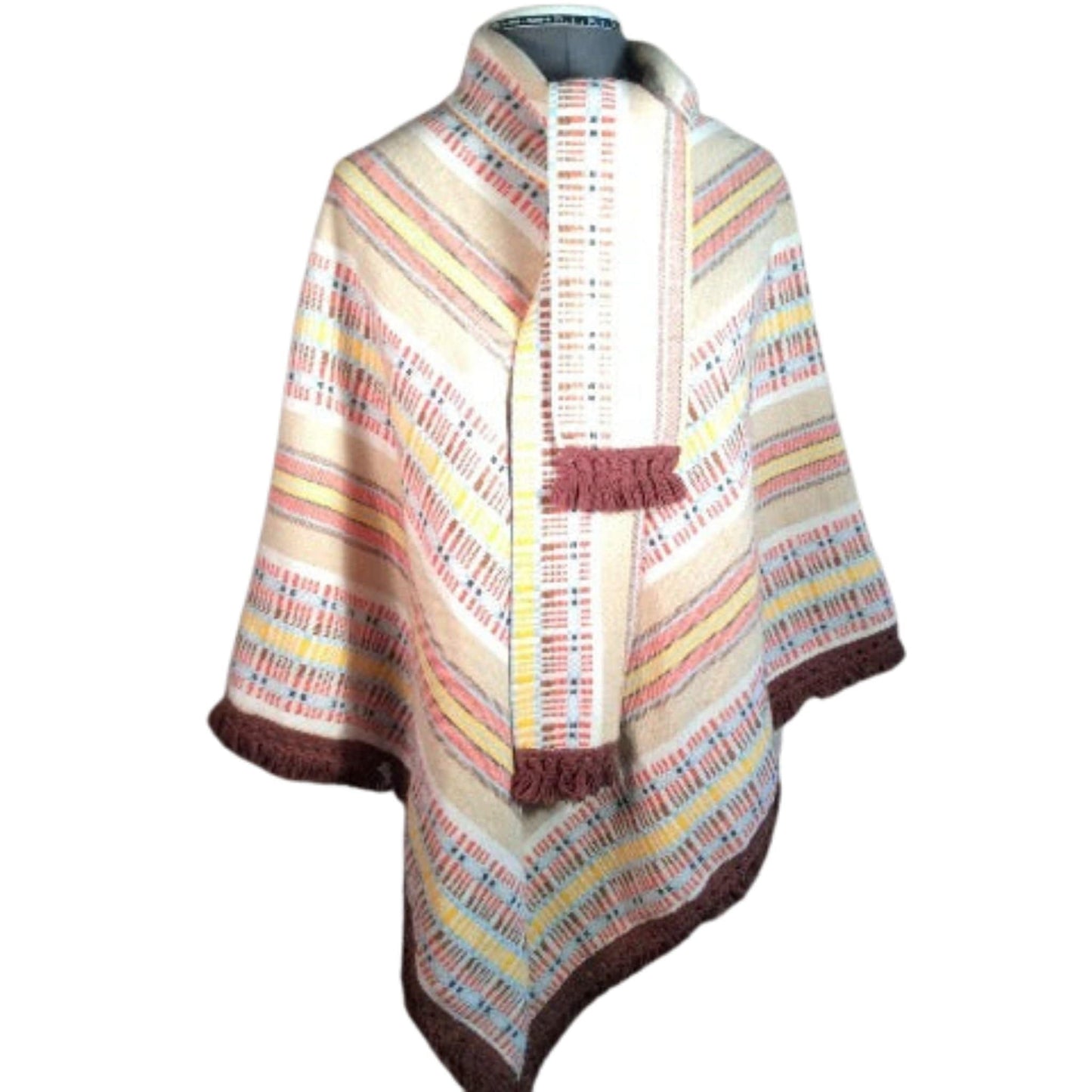 Vintage 1980s Poncho Medium / Multi / Vintage 1980s