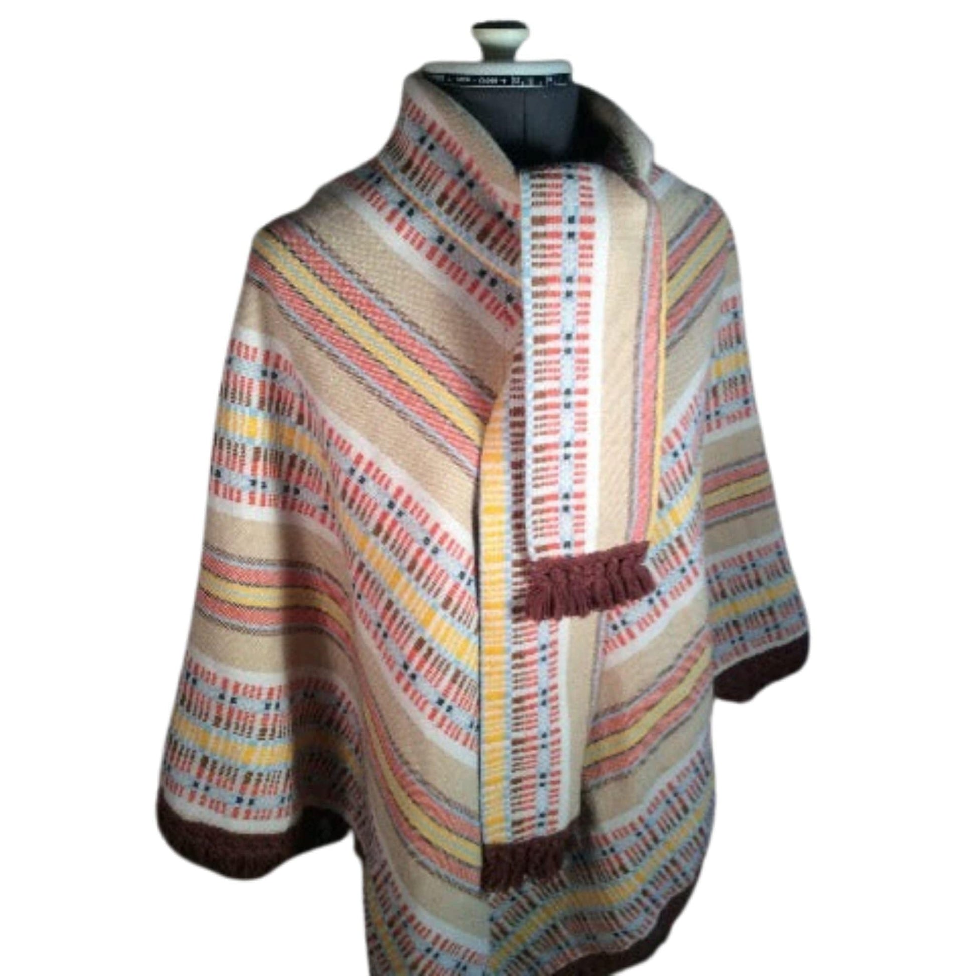 Vintage 1980s Poncho Medium / Multi / Vintage 1980s