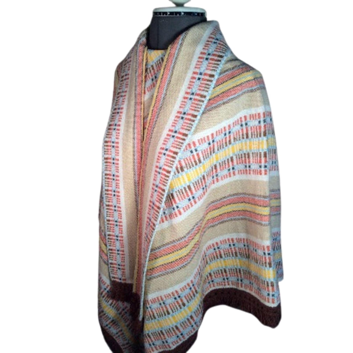 Vintage 1980s Poncho Medium / Multi / Vintage 1980s