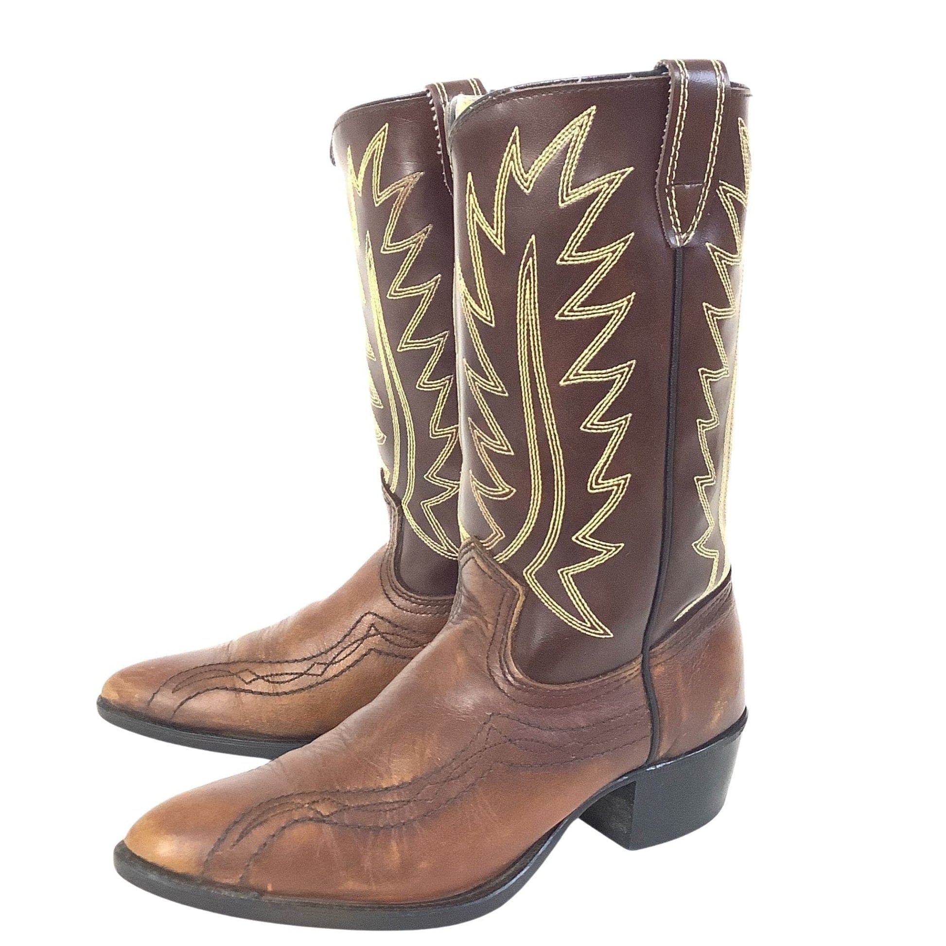 Vintage Acme Western Boots 4.5 / Brown / Vintage 1960s
