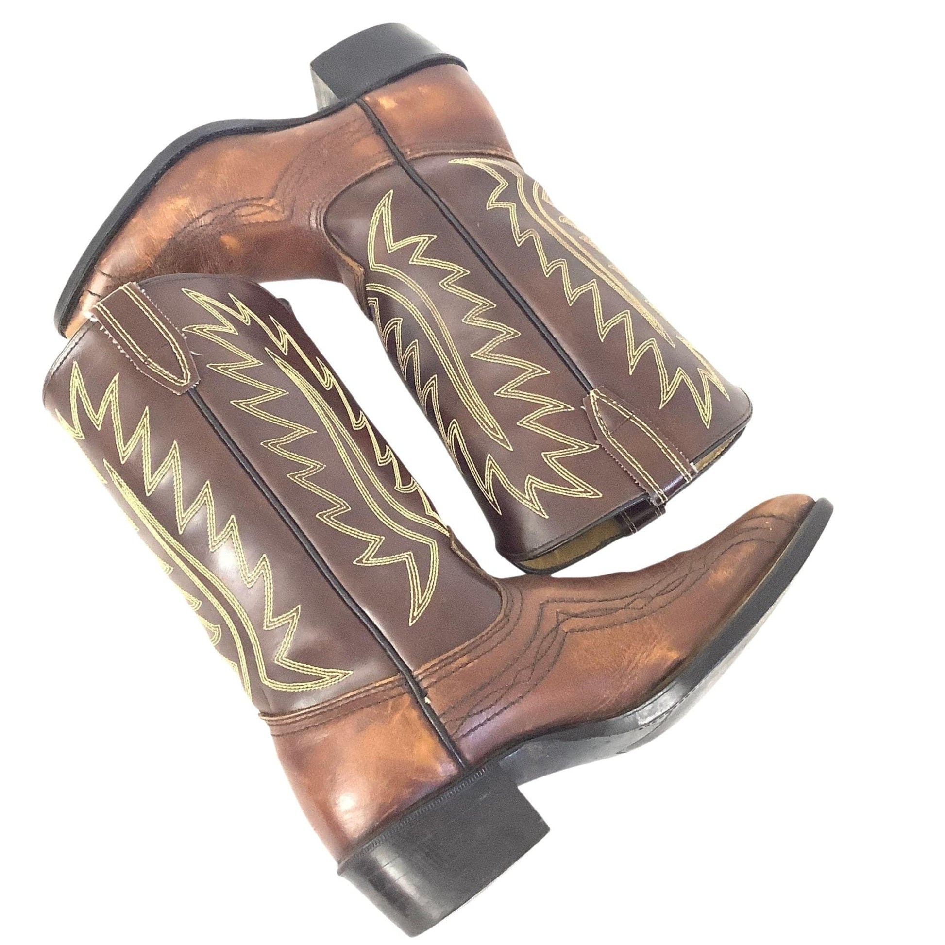 Vintage Acme Western Boots 4.5 / Brown / Vintage 1960s