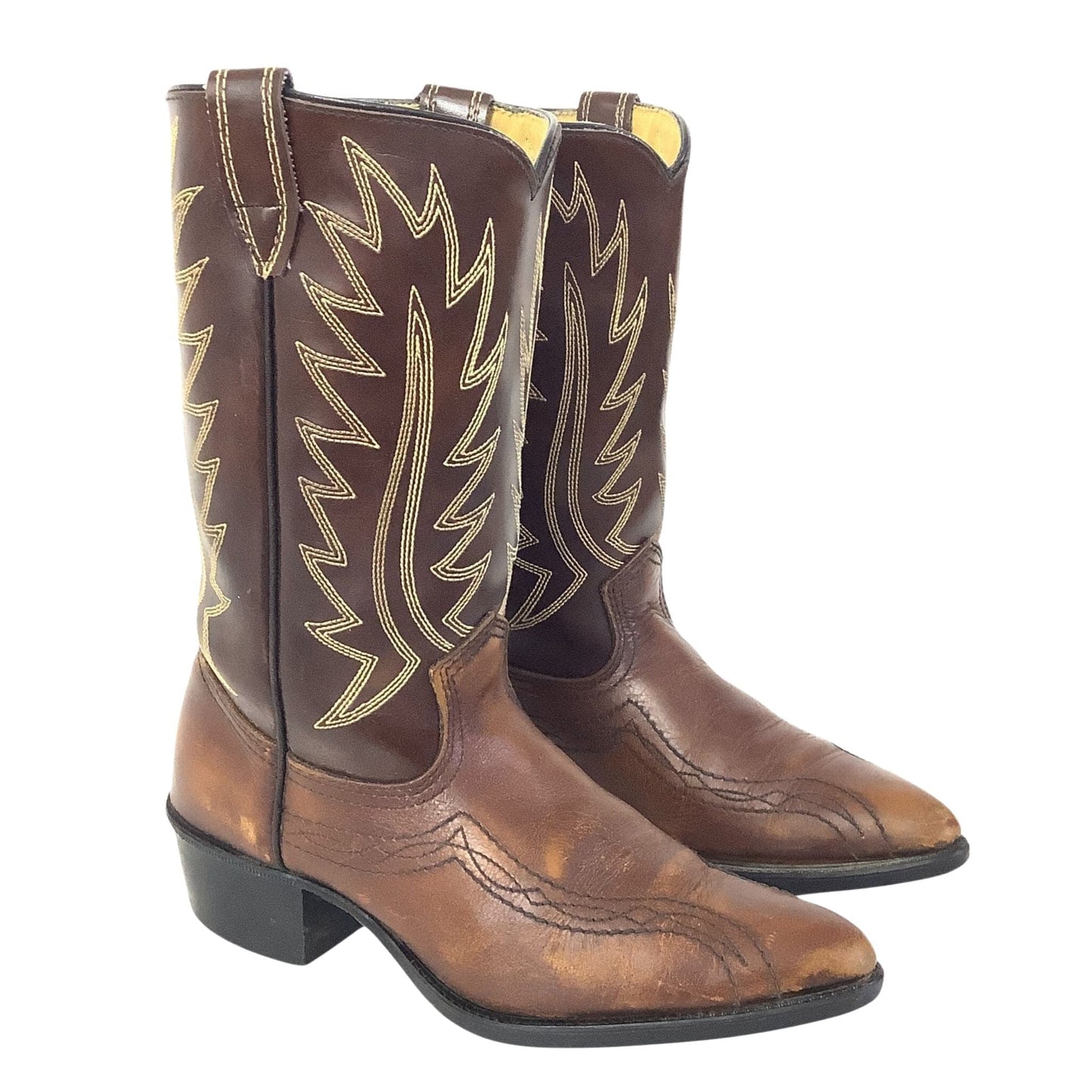 Vintage Acme Western Boots 4.5 / Brown / Vintage 1960s