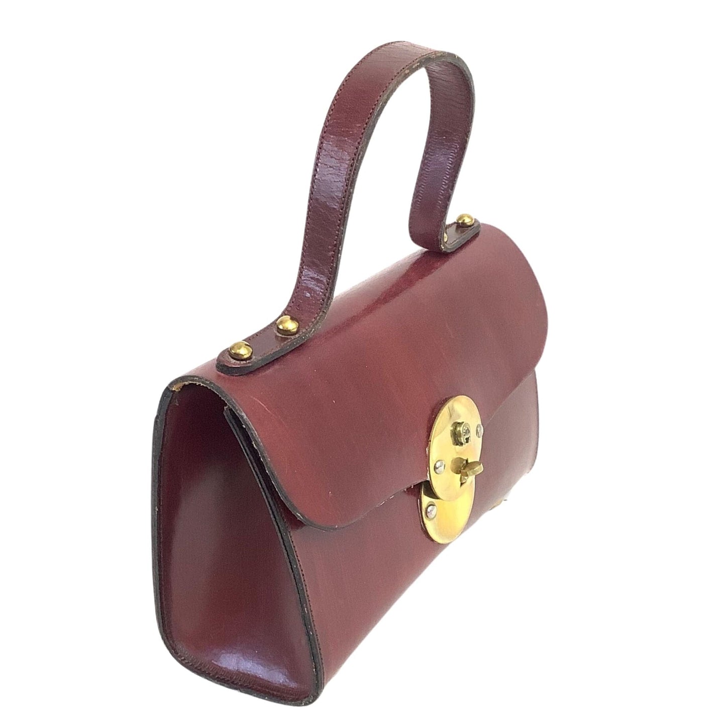Vintage Aigner Mini Bag Burgundy / Leather / Vintage 1960s