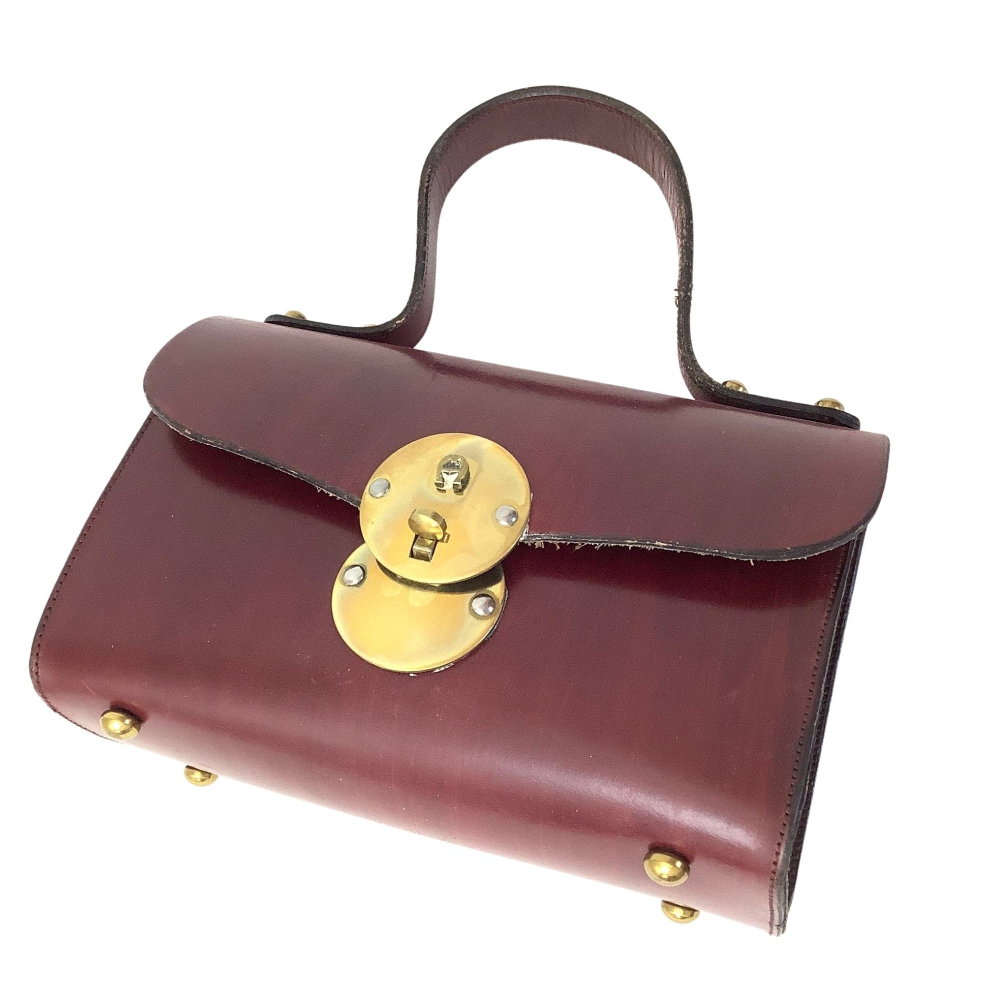 Vintage Aigner Mini Bag Burgundy / Leather / Vintage 1960s