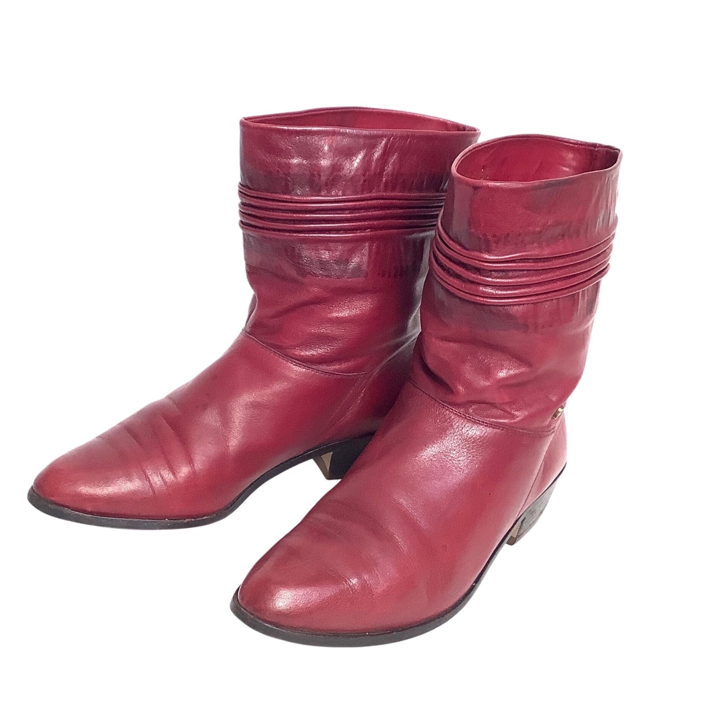Vintage Aigner Slouch Boots 6 / Burgundy / Vintage 1970s