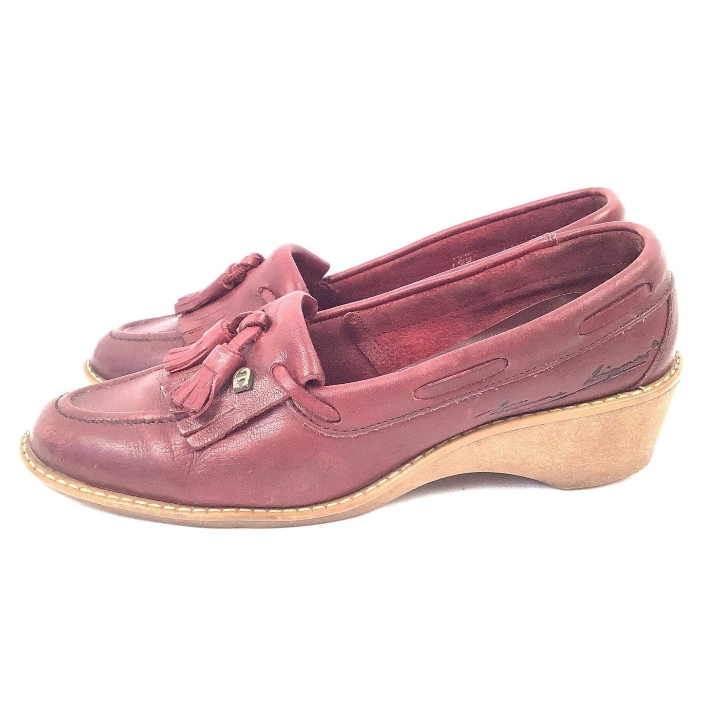 Etienne Aigner Loafers 7.5 7.5 / Burgundy / Vintage 1970s