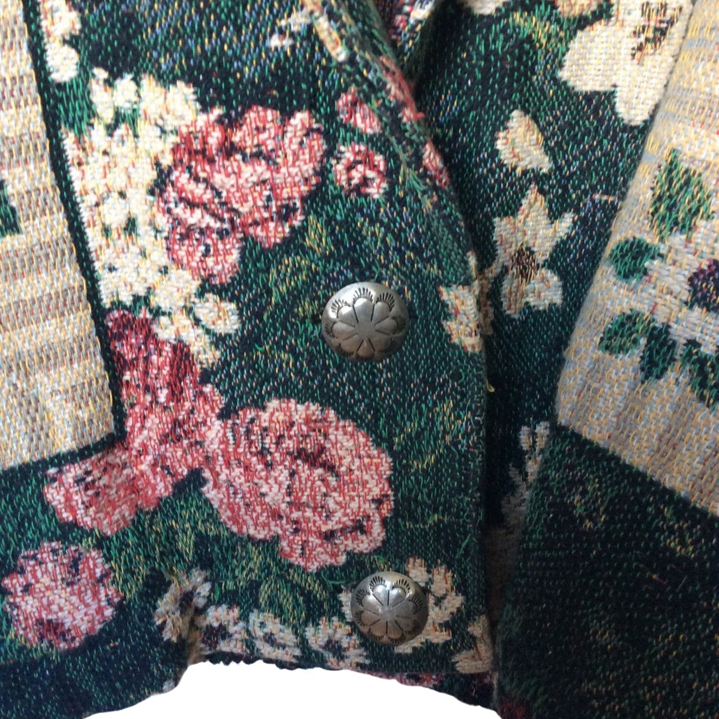 Vintage Barkcloth Jacket Medium / Multi / Vintage 1980s
