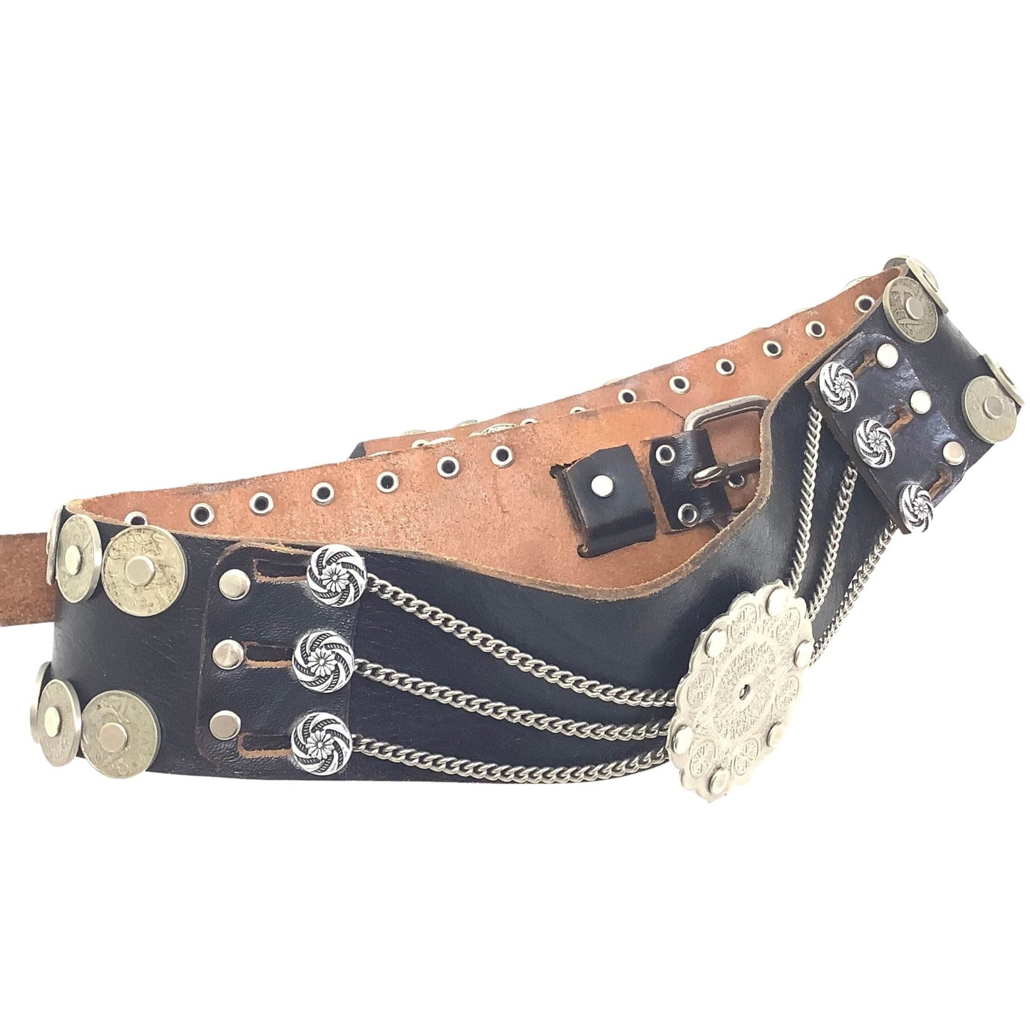 Vintage Baroque Gypsy Belt Small / Black / Vintage 1980s