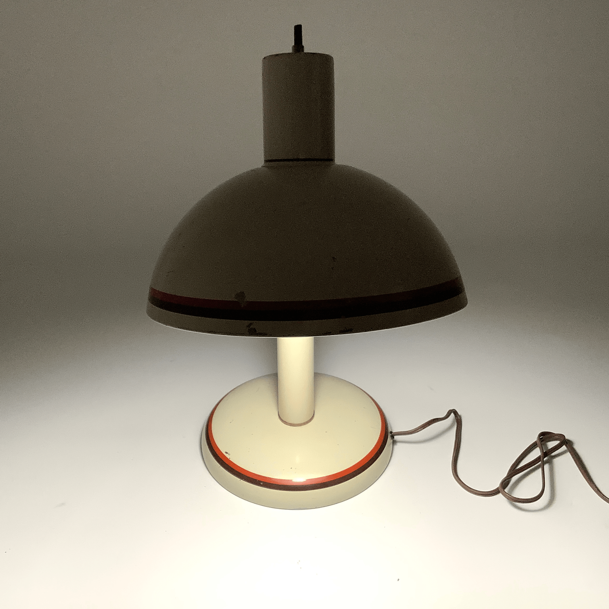 Vintage Bauhaus Lamp Metal / White / MCM