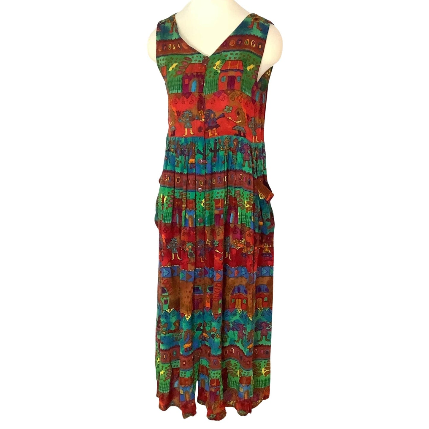 Bila Maxi Dress Medium / Rayon / Vintage 1980s