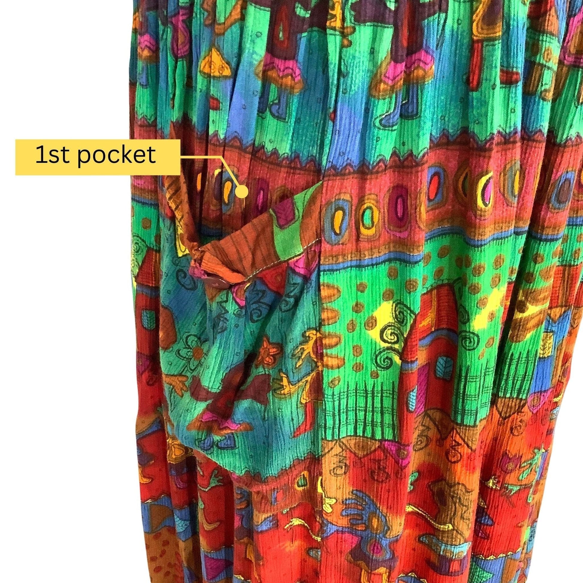 Bila Maxi Dress Medium / Rayon / Vintage 1980s