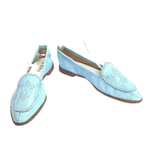 Vintage Blue Leather Flats 6.5 / Blue / Classic