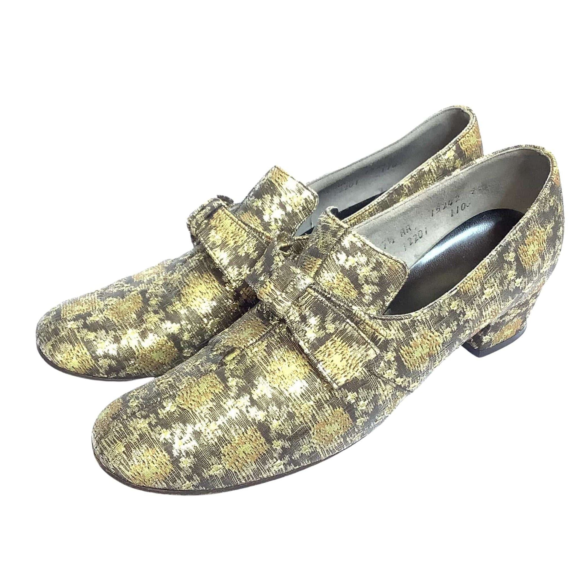 Vintage Bonwit Teller Loafers 7 / Gold / Vintage 1960s