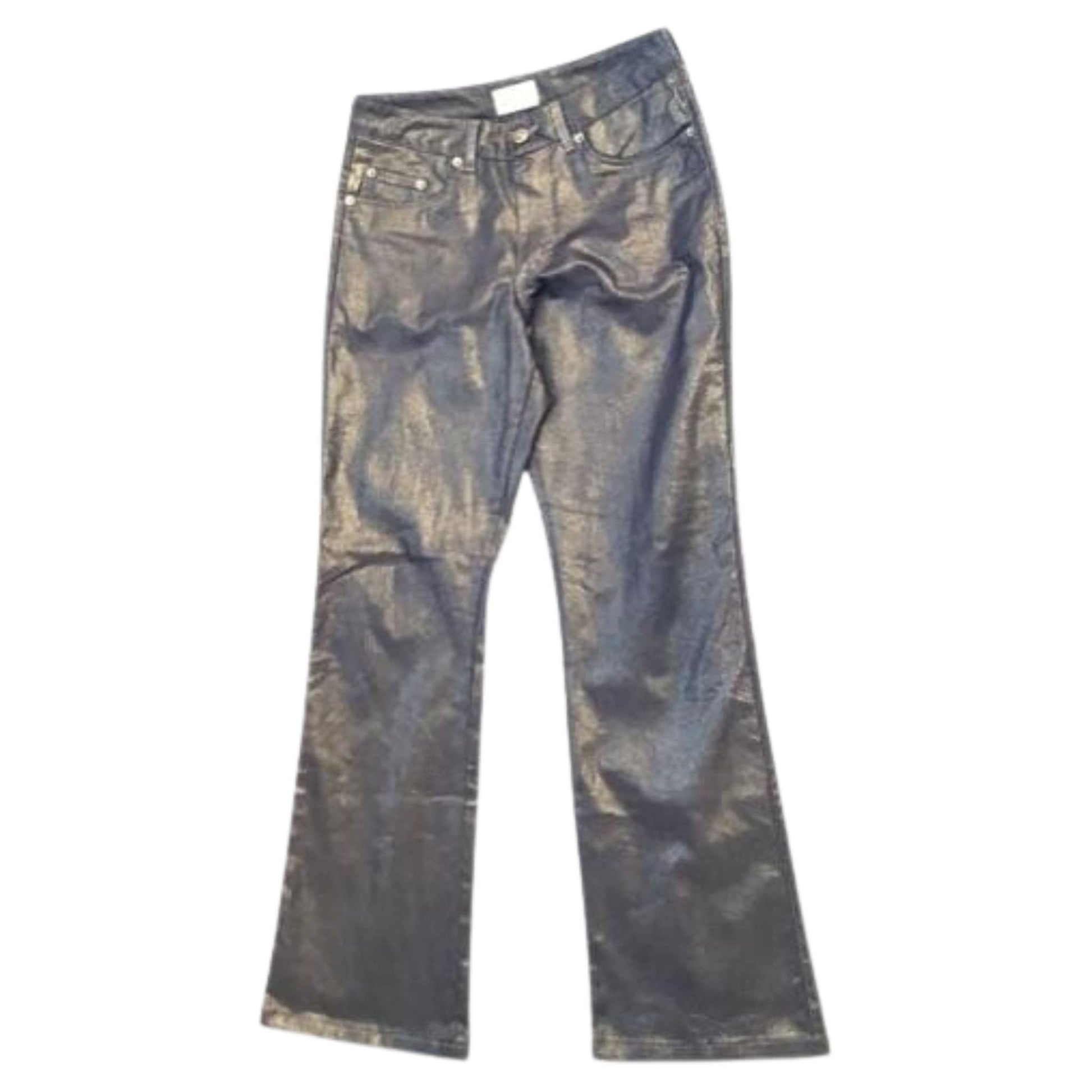 Vintage Cache Metallic Jeans Small / Gold / Vintage 1990s