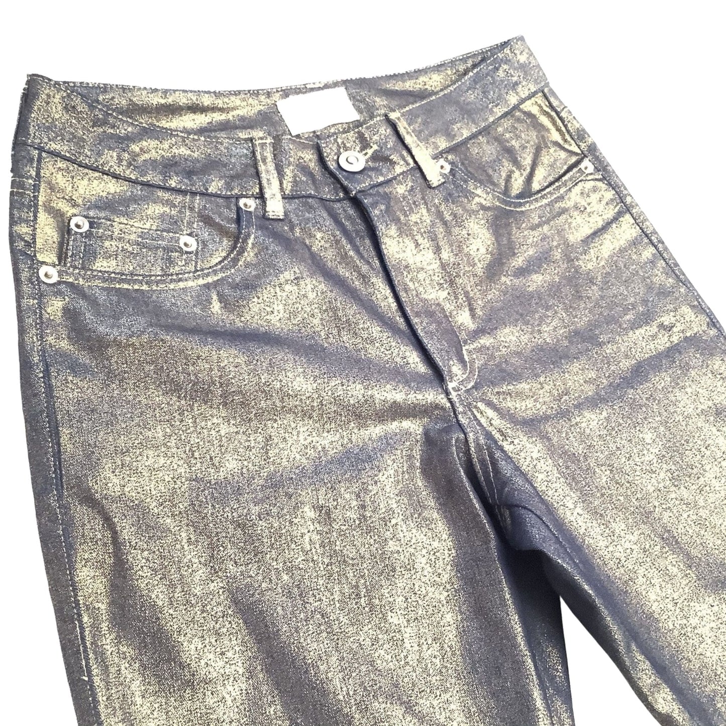 Vintage Cache Metallic Jeans Small / Gold / Vintage 1990s