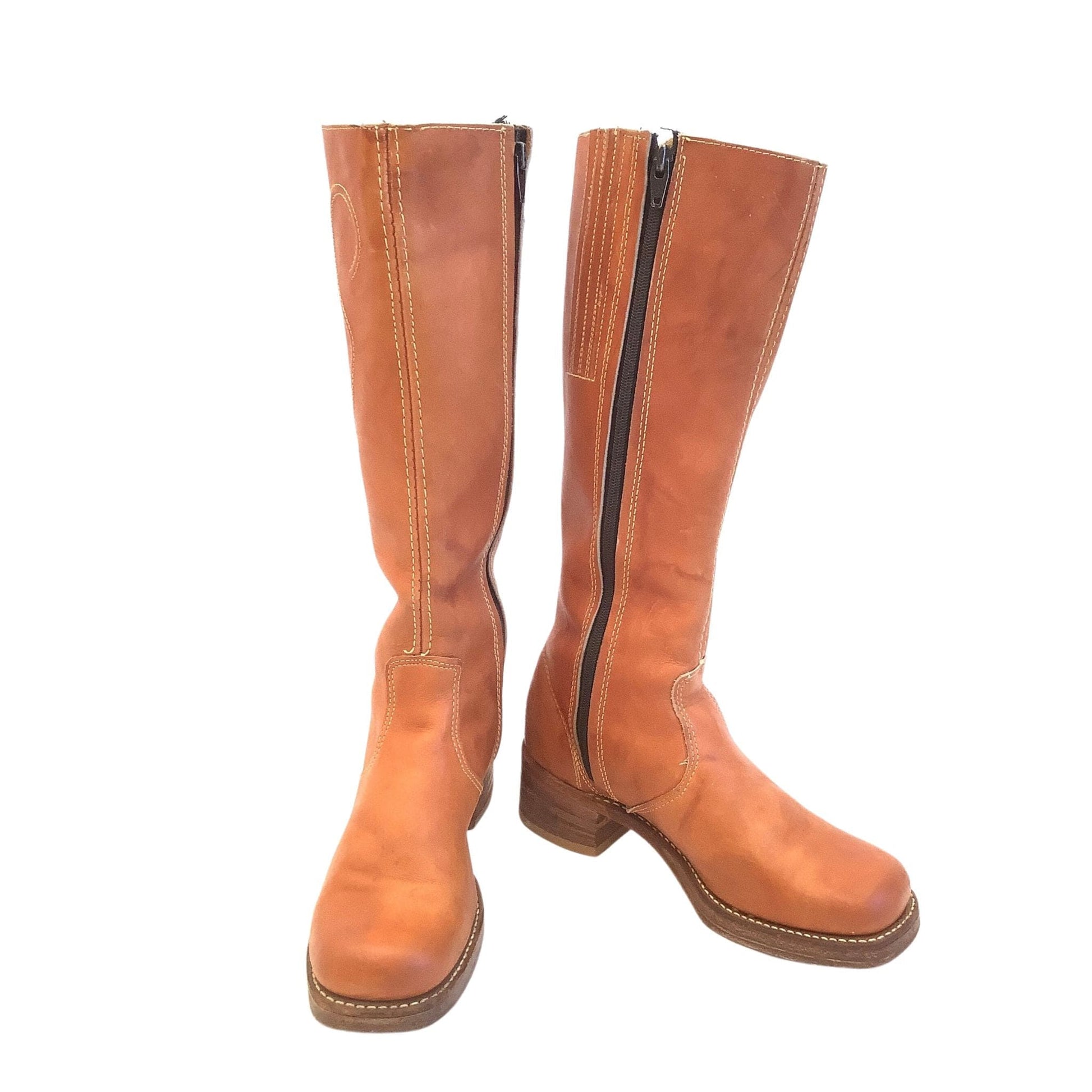 Vintage Campus Boots 6.5 / Tan / Vintage 1970s