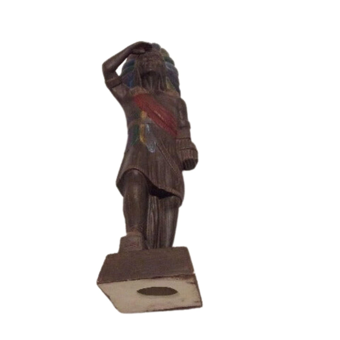 Vintage Cigar Indian Figurine Multi / Pottery / Vintage 1980s