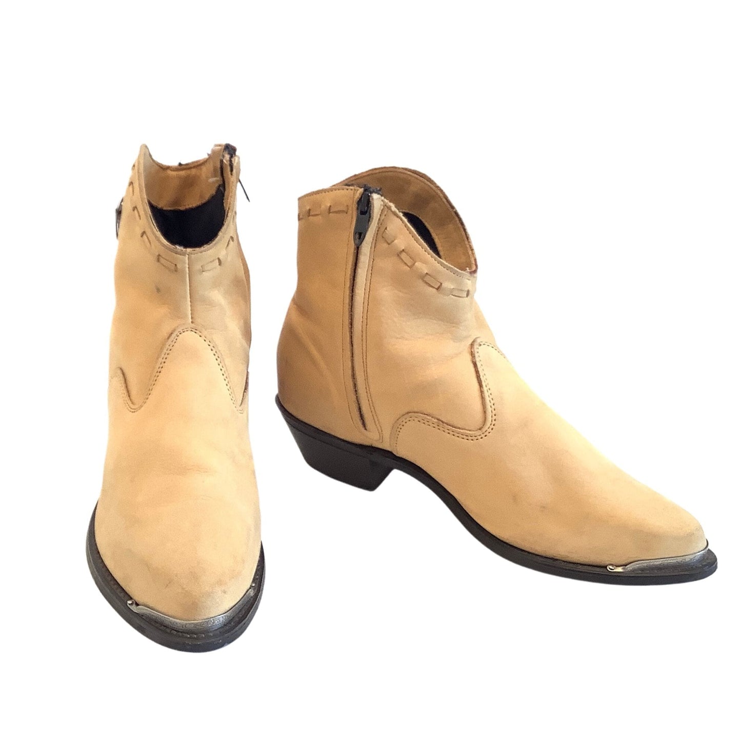 Vintage Cowboy Ankle Boots 8 / Tan / Y2K - Now