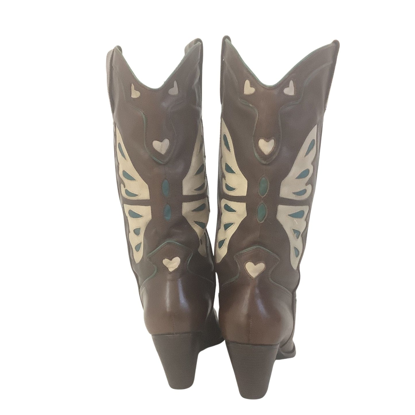 Vintage Cowboy Butterfly Boots 7.5 / Multi / Vintage 1990s