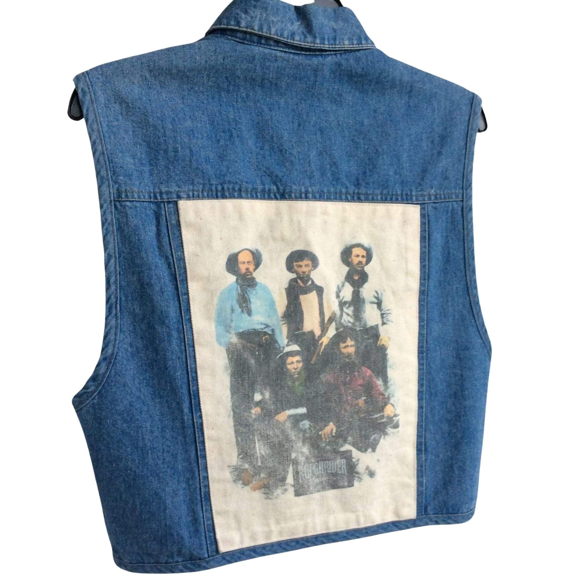 Vintage Cowboy Novelty Vest Small / Blue / Vintage 1980s