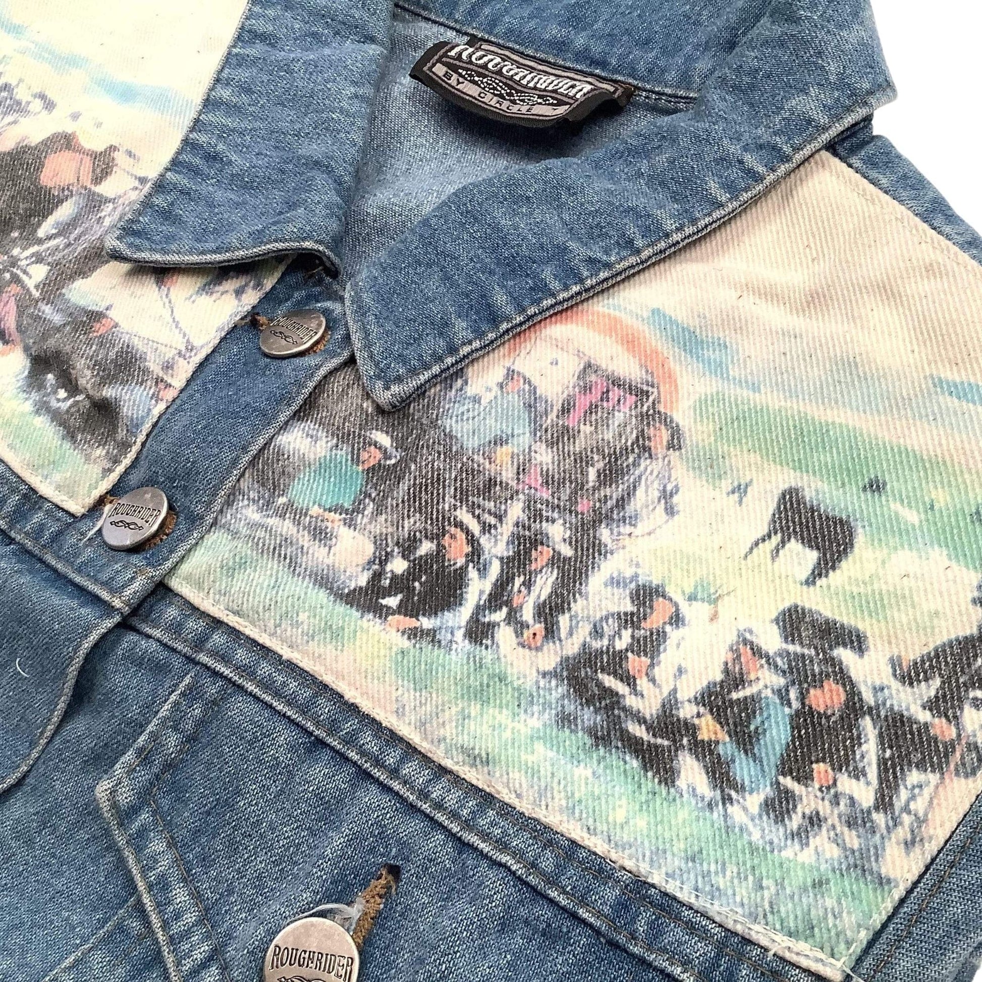 Vintage Cowboy Novelty Vest Small / Blue / Vintage 1980s