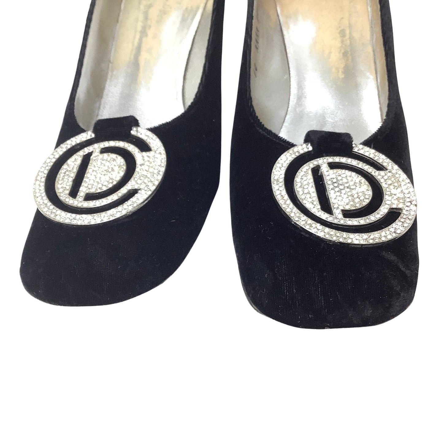 Vintage Dior Velvet Heels 10 / Black / Vintage 1960s