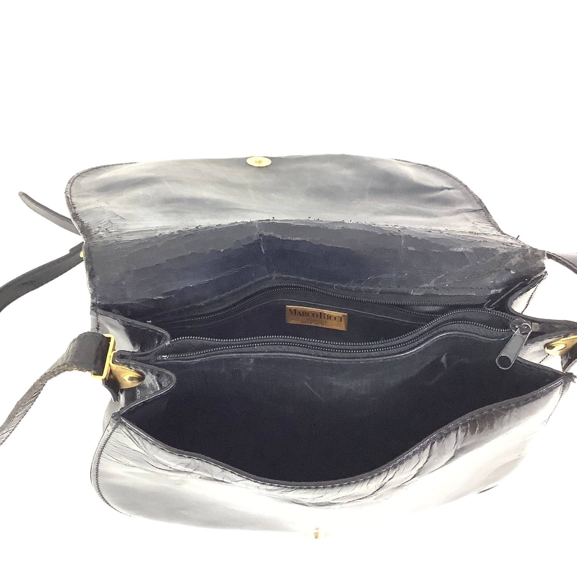 Vintage Equestrian Bag Black / Leather / Vintage 1980s