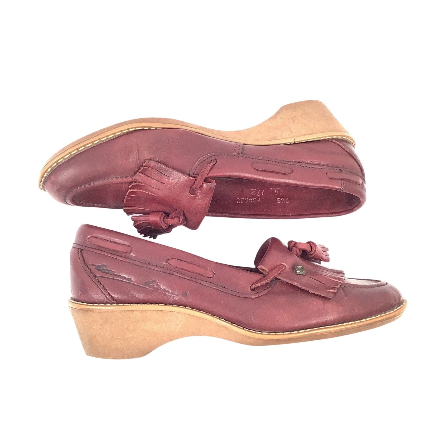 Vintage Etienne Aigner Loafers 7.5 / Burgundy / Vintage 1970s