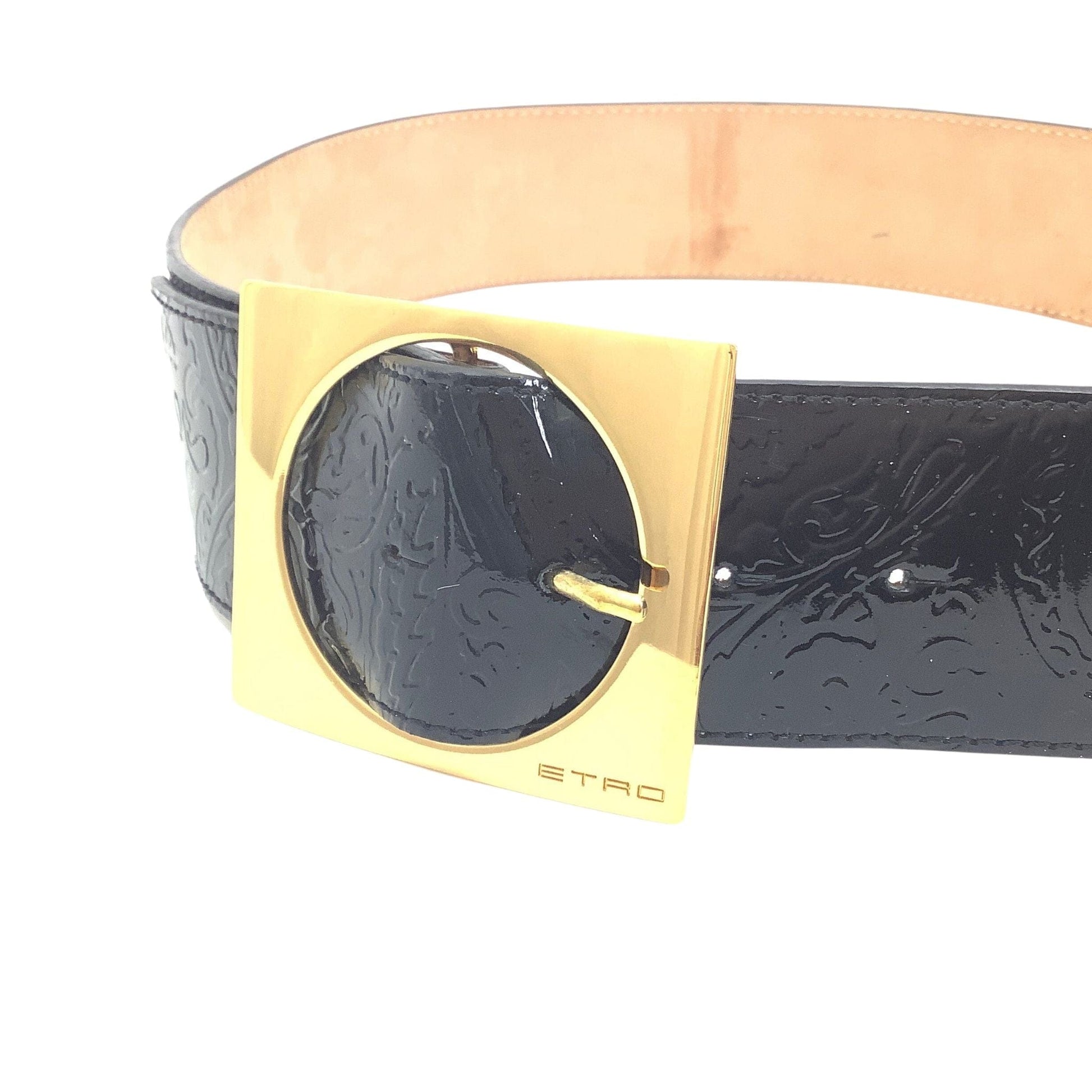 Vintage Etro Belt Medium / Black / Vintage 1980s