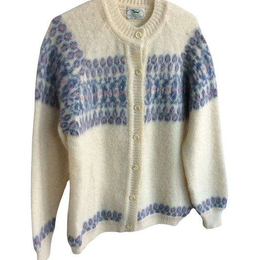 Vintage Fair Isle Sweater Small / Beige / Vintage 1980s