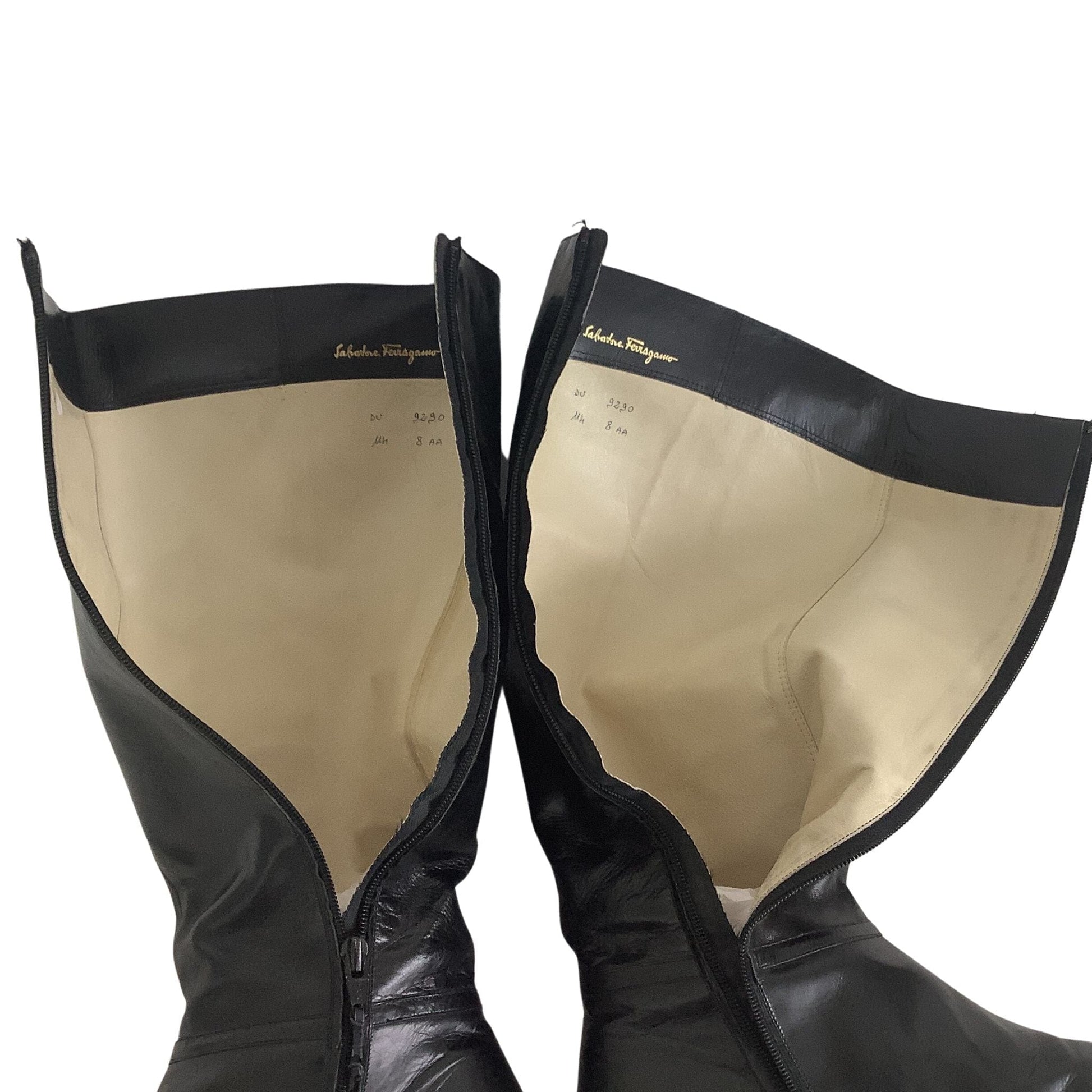 Vintage Ferragamo Boots 8 / Black / Vintage 1990s