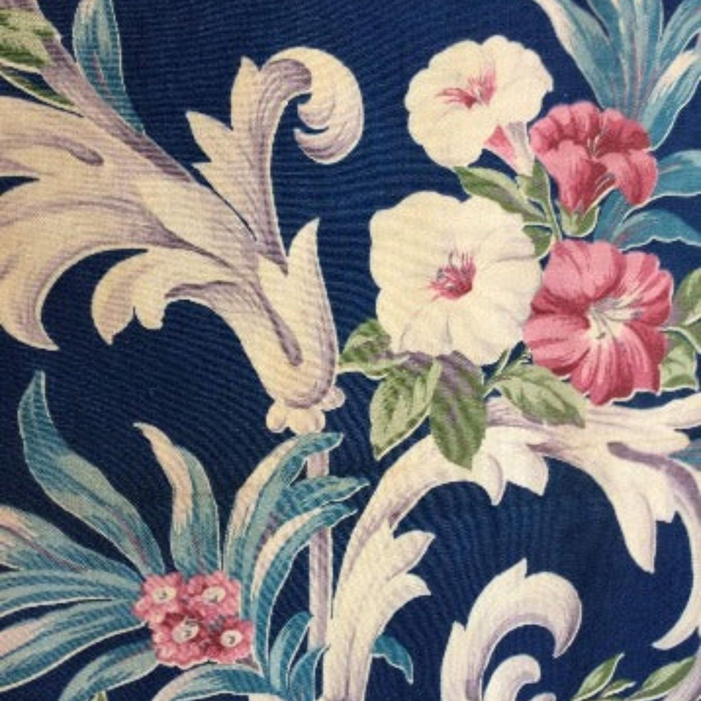 Vintage Floral Barkcloth Multi / Barkcloth / Vintage 1940s