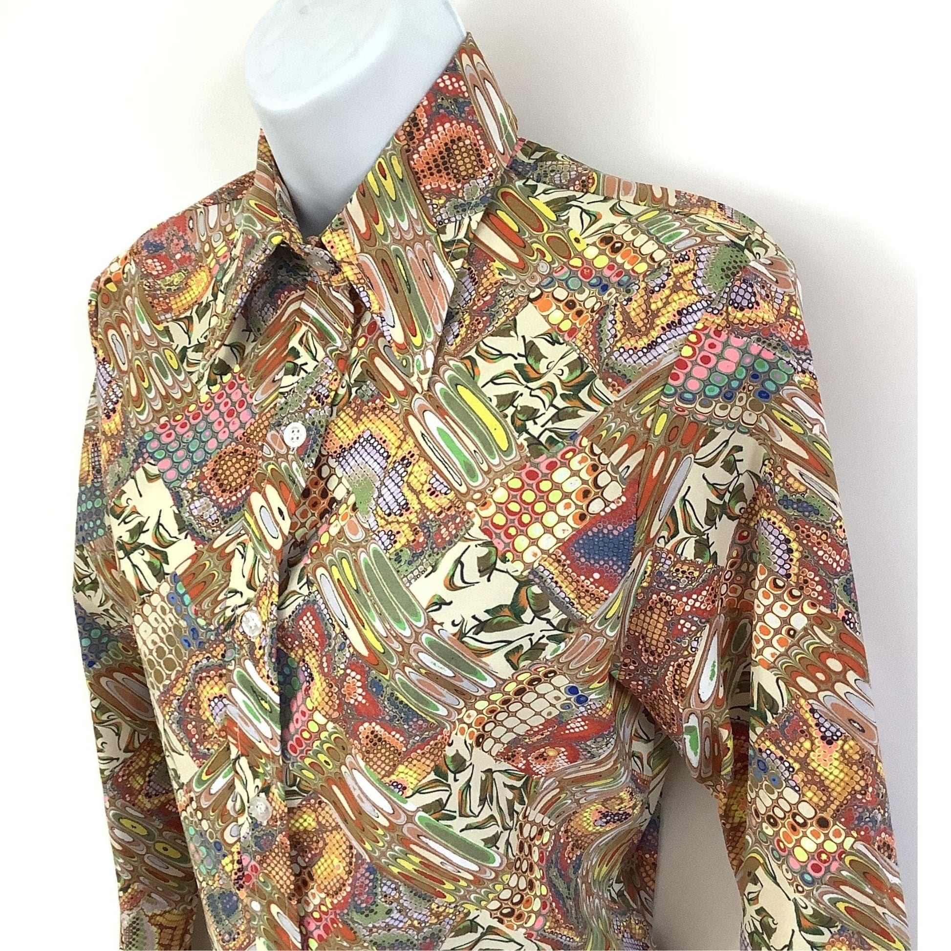 Vintage Funky Blouse Small / Multi / Vintage 1960s