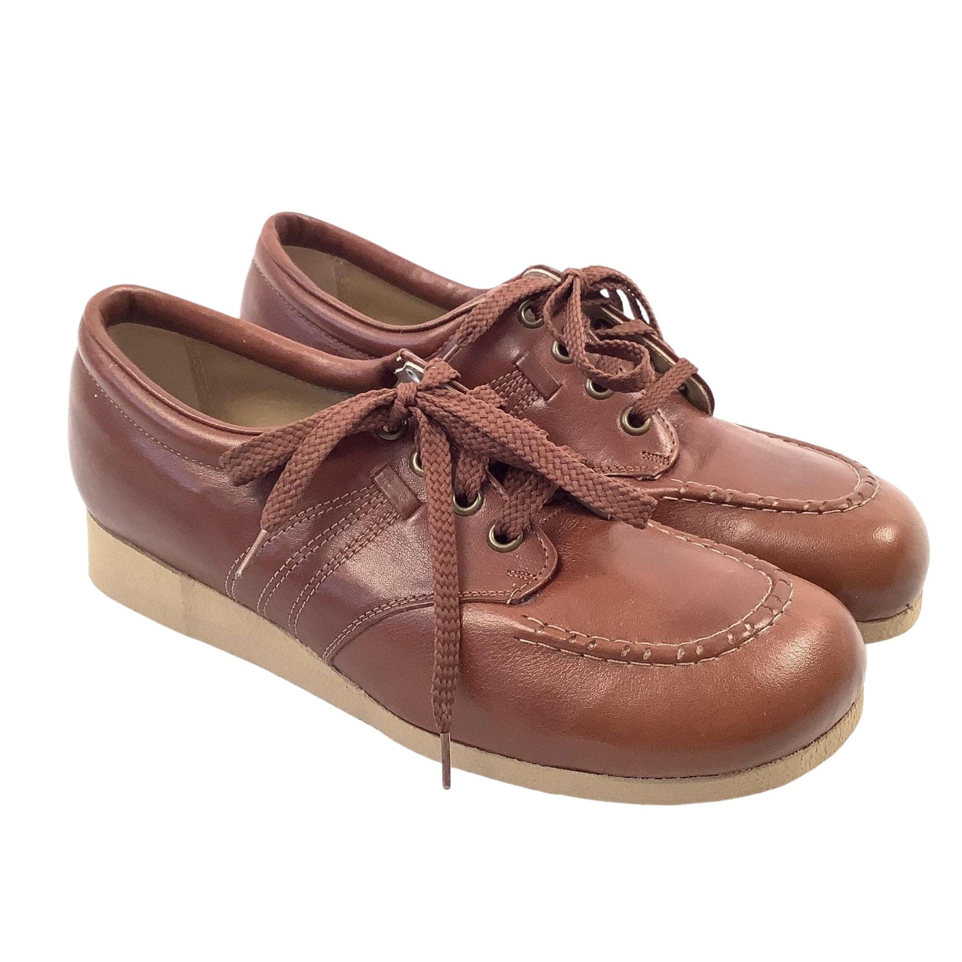 Vintage Funky Oxfords 7 / Brown / Vintage 1970s