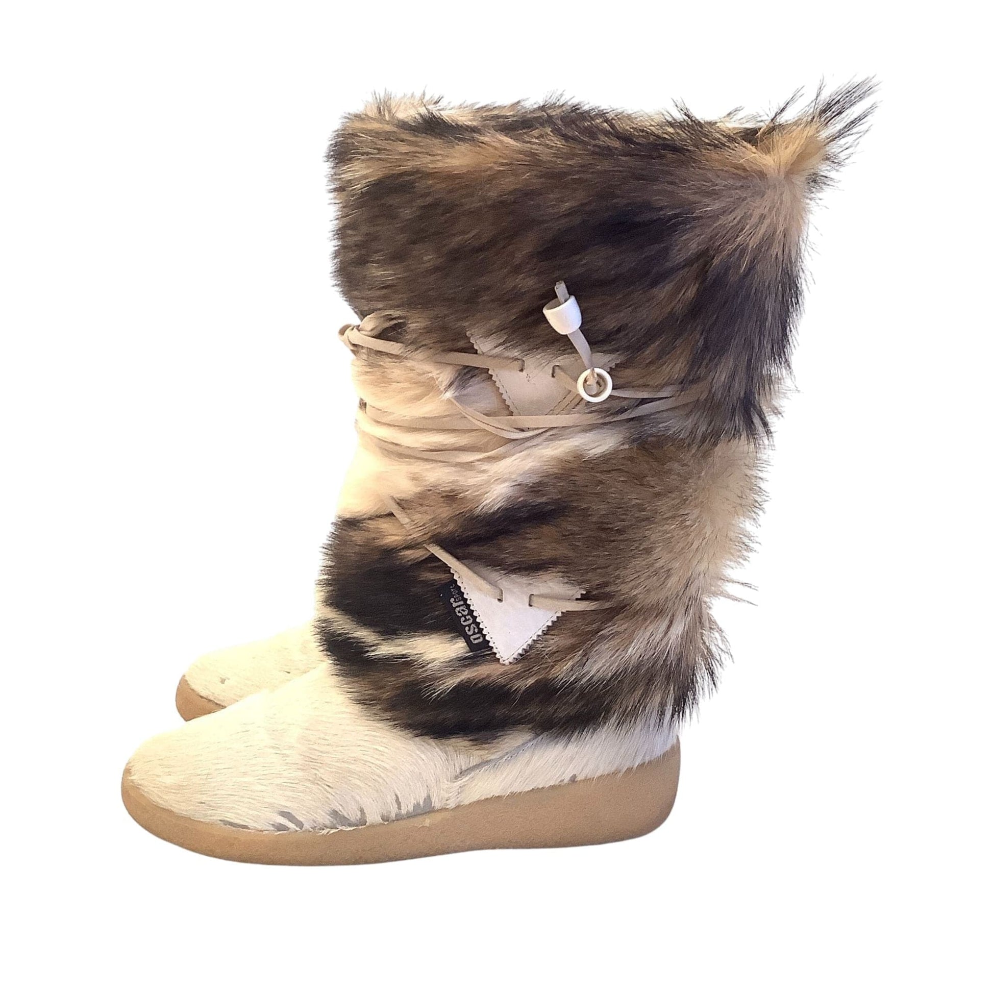 Vintage Fur Snow Boots Multi / Mixed / Vintage 1980s