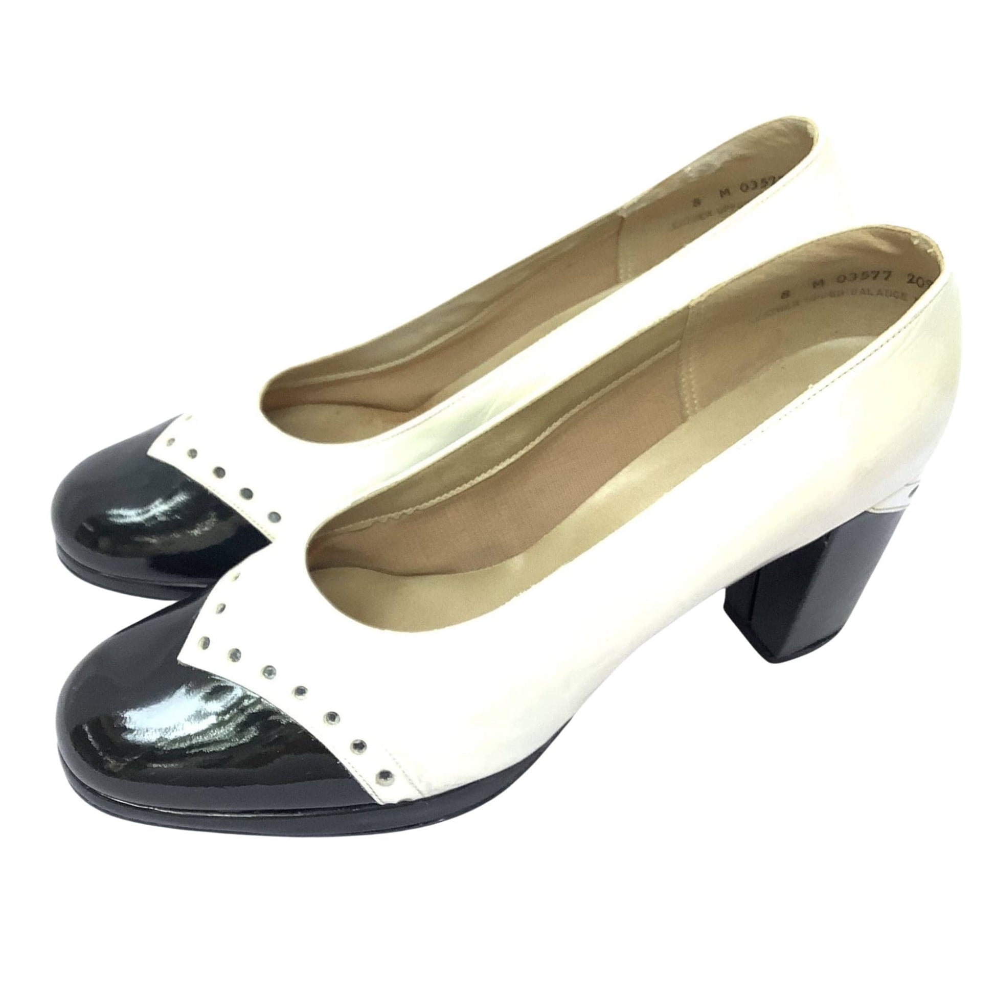 Vintage Golo Heels 7.5 / B&W / Vintage 1960s