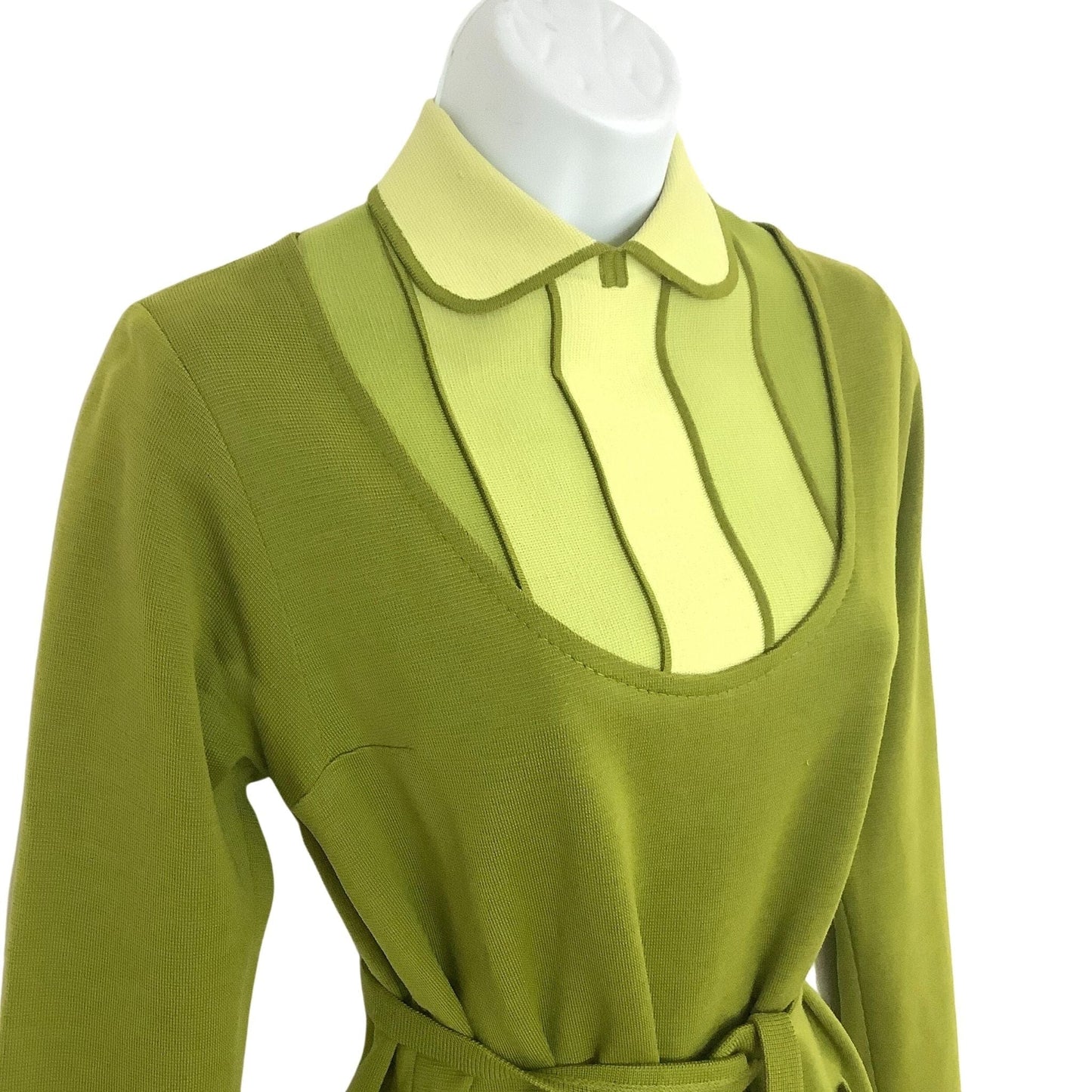 Vintage Green Knit Dress Small / Green / Vintage 1960s