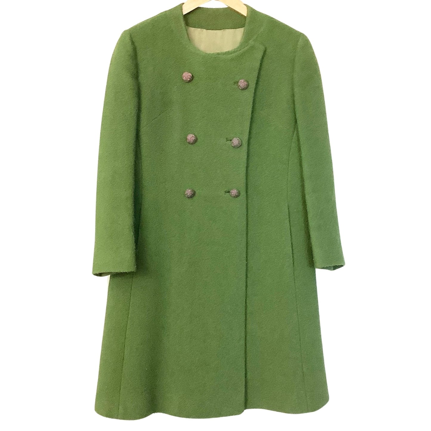 Vintage Green Wool Coat Small / Green / Vintage 1960s