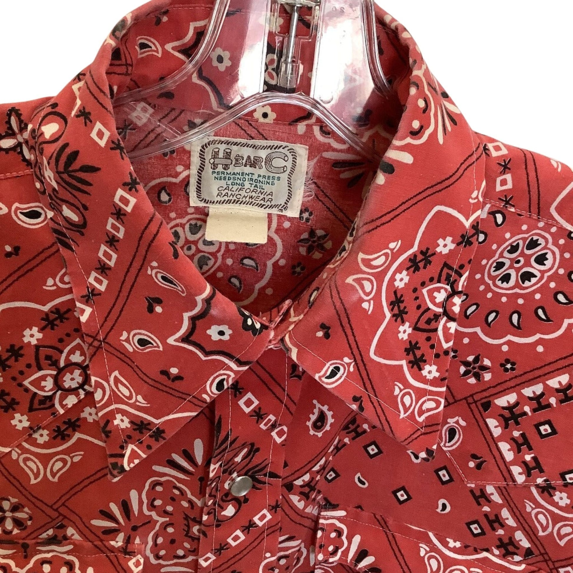 Red bandana dress sales shirt