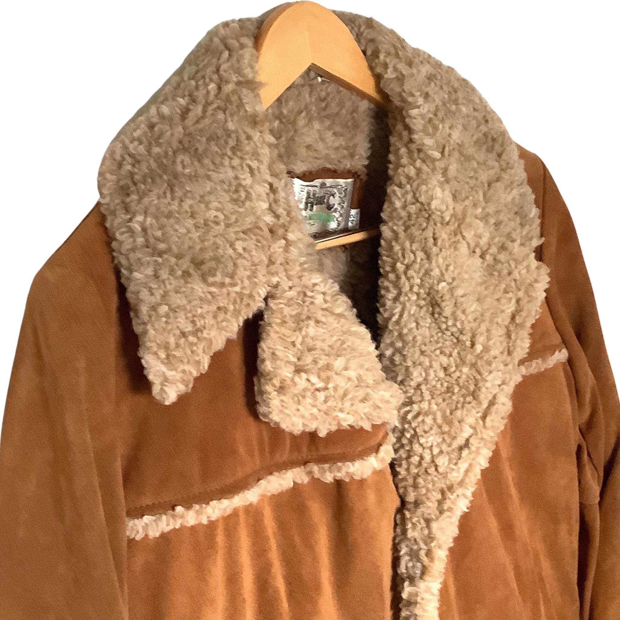 VTG H Bar C Ranchwear SHEARLING Lined MARLBORO RANCHER SUEDE COAT shops Mens 38.