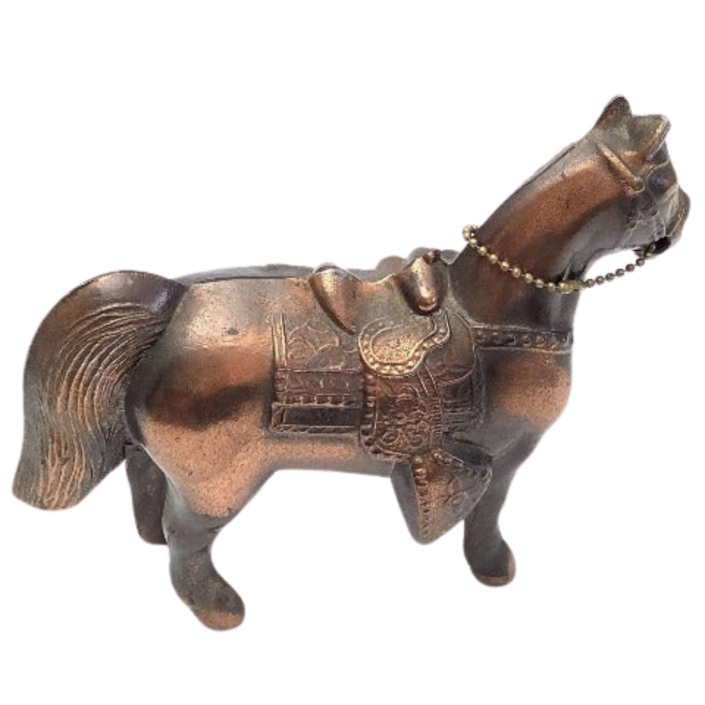 Vintage Horse Figurines Metal / Copper / Vintage 1940s