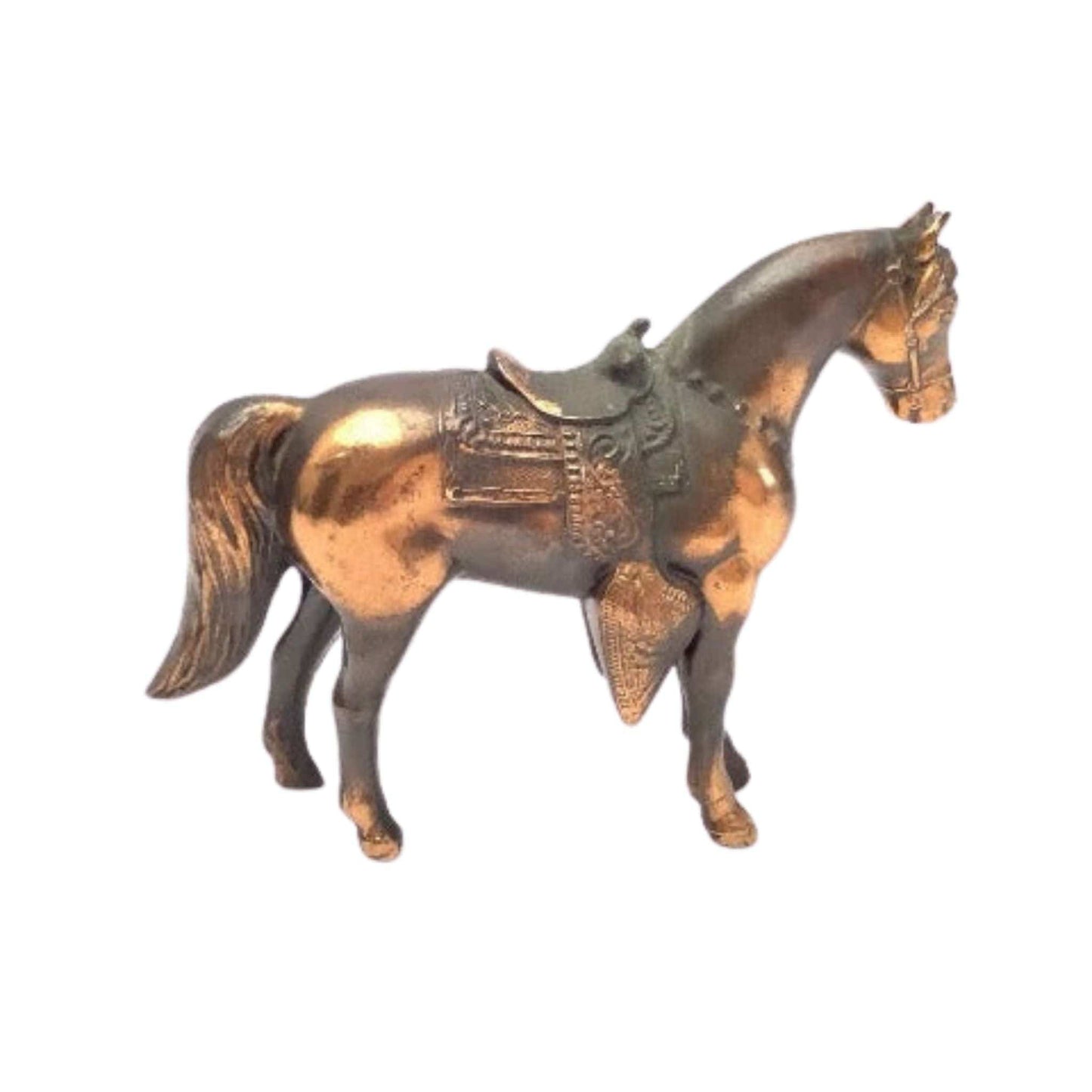 Vintage Horse Figurines Metal / Copper / Vintage 1940s