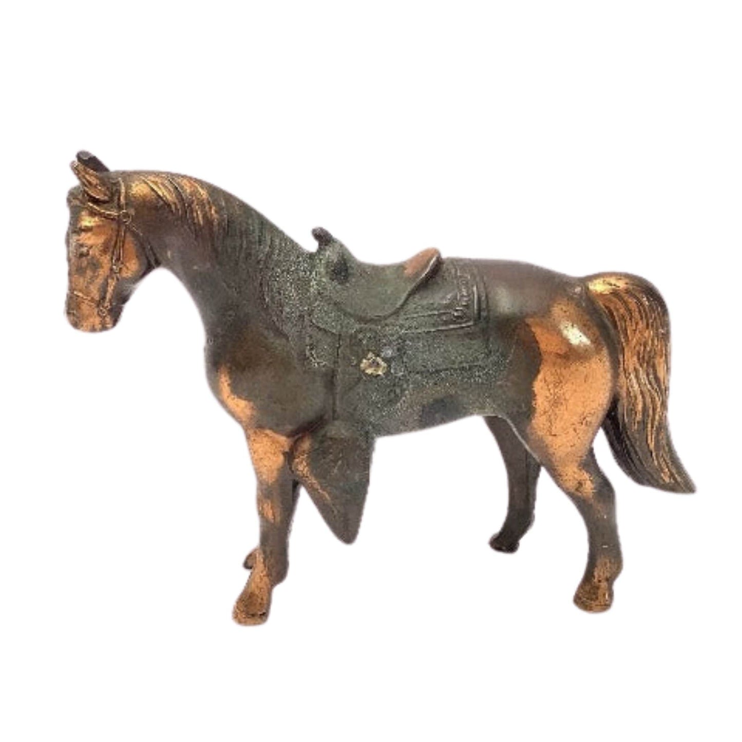 Vintage Horse Figurines Metal / Copper / Vintage 1940s