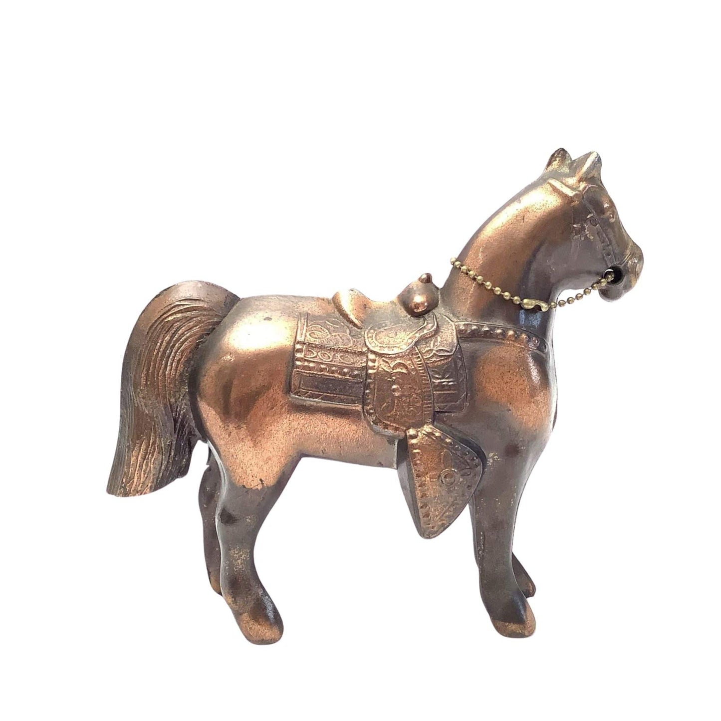 Vintage Horse Figurines Metal / Copper / Vintage 1940s