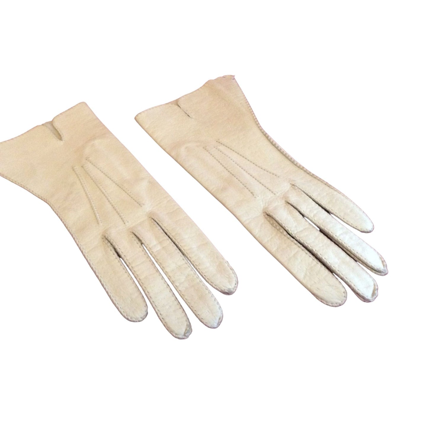 Vintage Leather Gloves Small / Beige / Mod