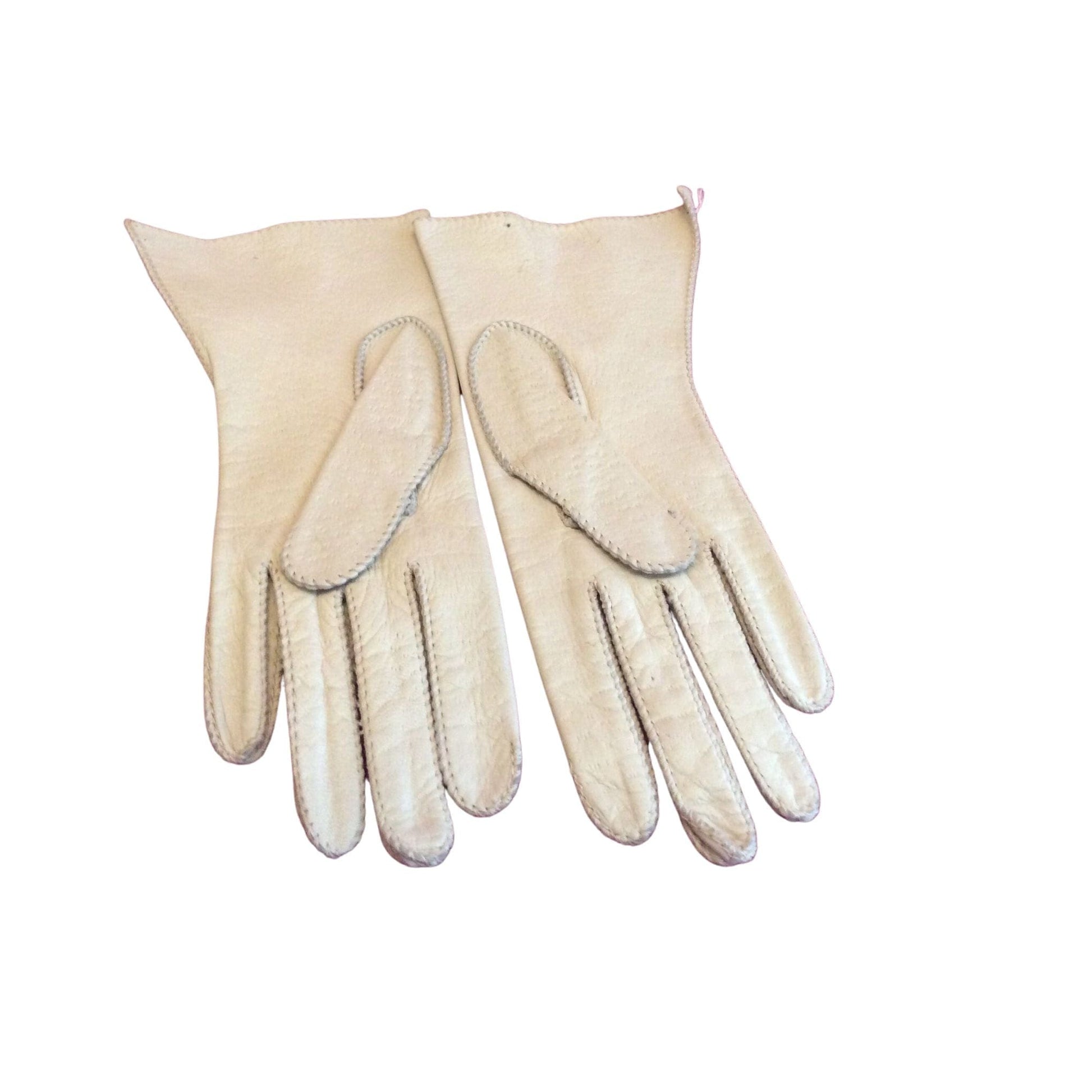 Vintage Leather Gloves Small / Beige / Mod