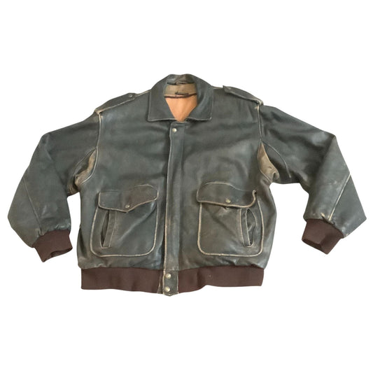 Vintage Leather Jacket Medium / Brown / Vintage 1980s