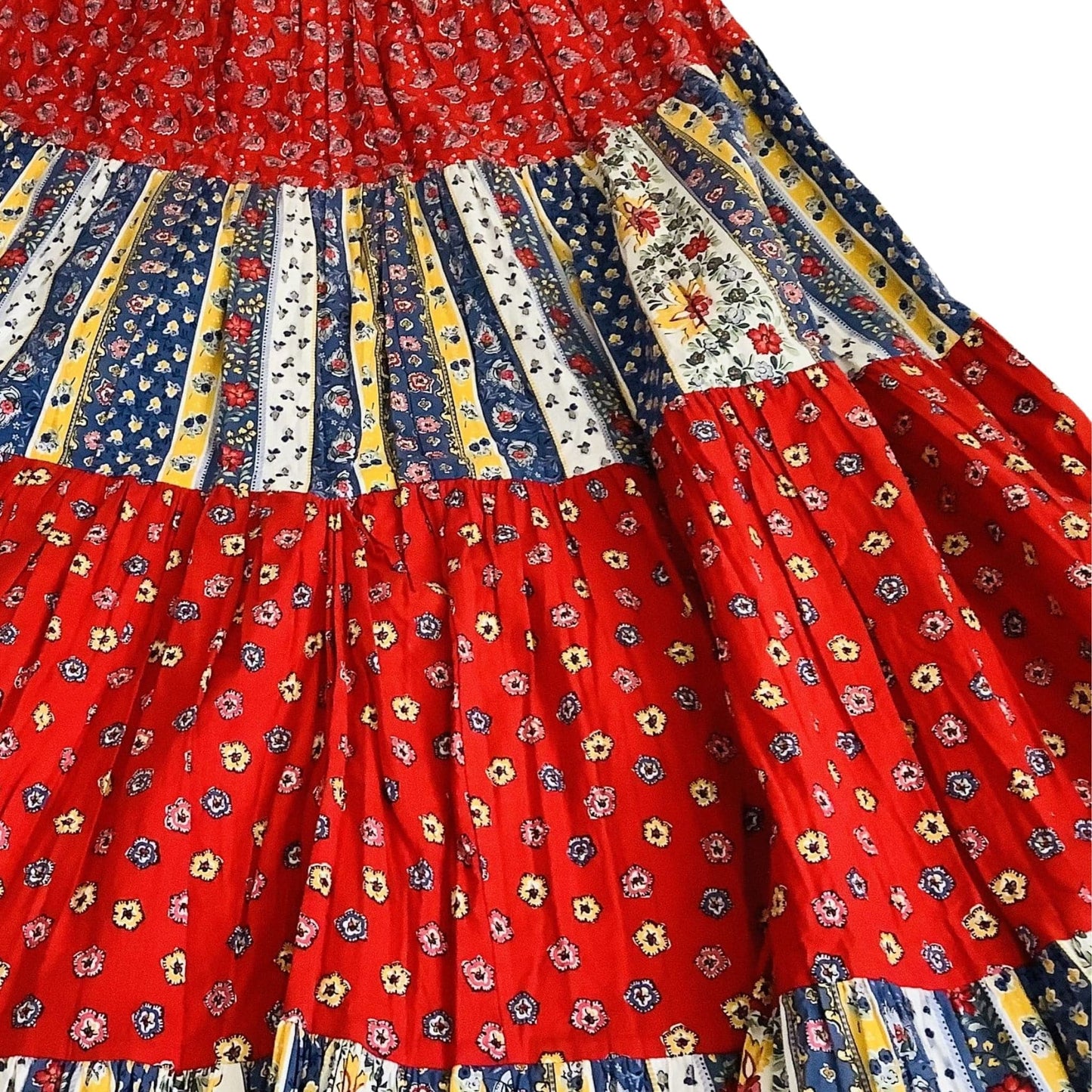 Vintage Maxi Patchwork Skirt Small / Multi / Vintage 1970s