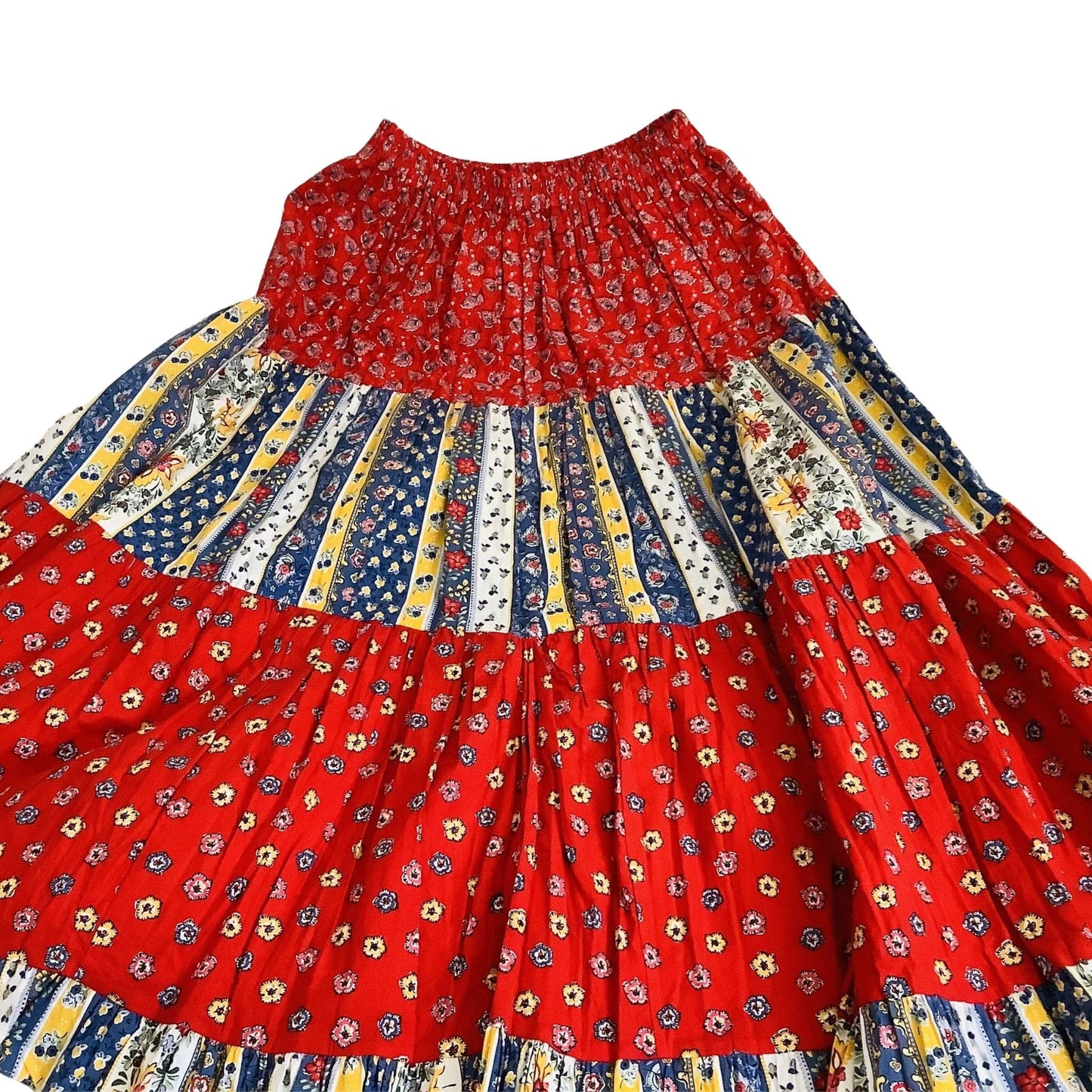 Vintage Maxi Patchwork Skirt Small / Multi / Vintage 1970s